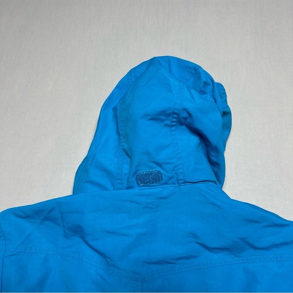 Lands End Womens Rain Jacket Sz M 10-12 Hood Pockets Full Zip Nylon Wind Weather - Picture 12 of 13